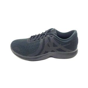 Nike Revolution 4 Running Shoes Triple Black Mesh Mens Size 9.5W Wide EUR 43